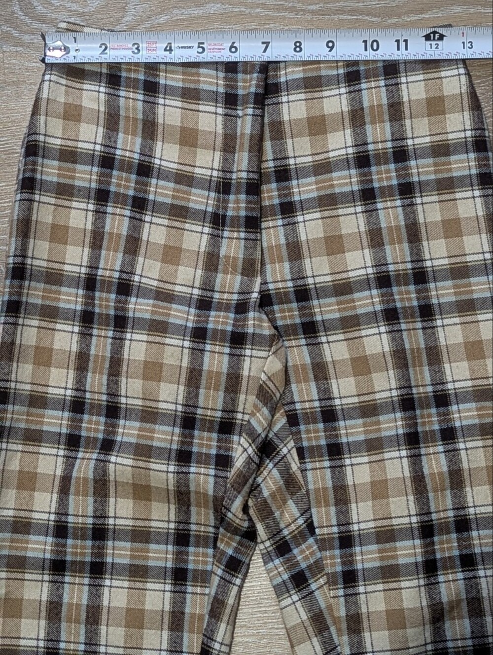 90s Grunge Vintage Junior Plaid High-Rise Straight Leg Pants Dark Academia - Picture 10 of 12